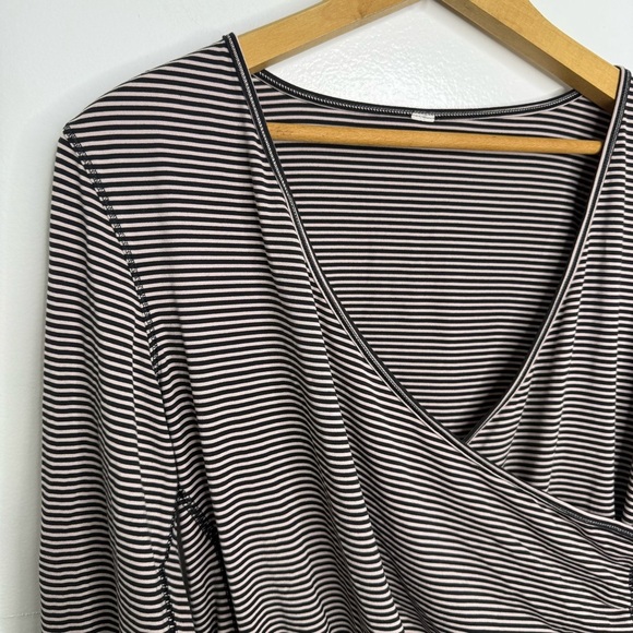 LULULEMON Sunset Salutation Striped Long Sleeve Wrap Top - Picture 3 of 6